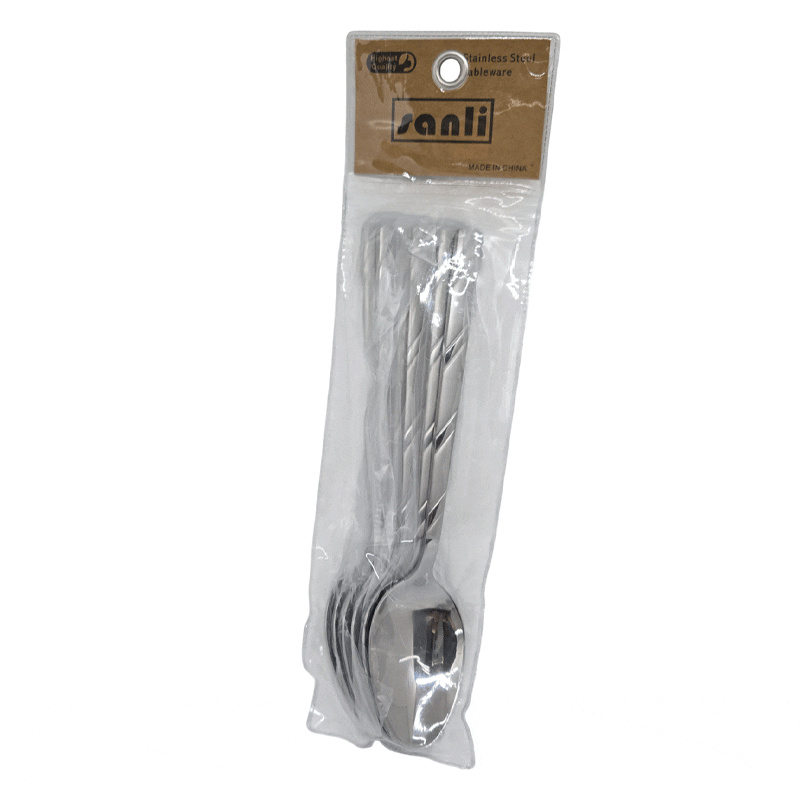 Elegant Stainless Steel 6 Pcs Spoon Pucket.