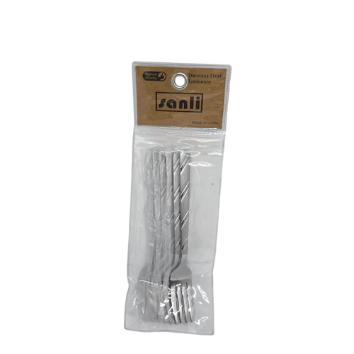 Elegant Stainless Steel 6 Pcs Small Fork Pucket.
