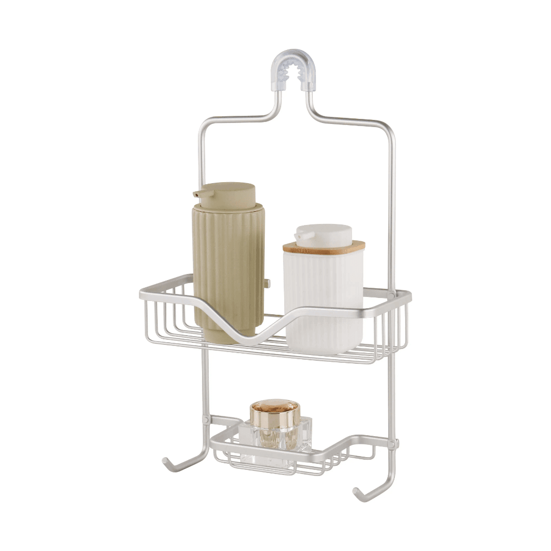 2-Tier Metal Shower Hanging Rack
