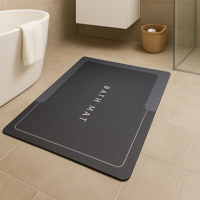 Rectangular rubber non-slip bath mat 40x60.