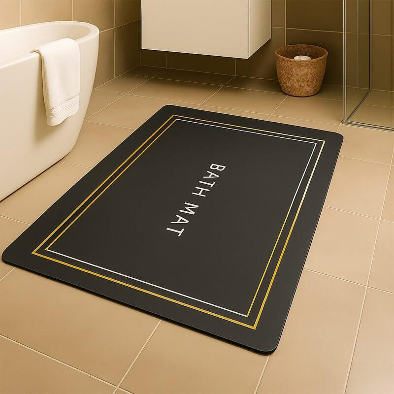 Rectangular rubber non-slip bath mat 40x60.
