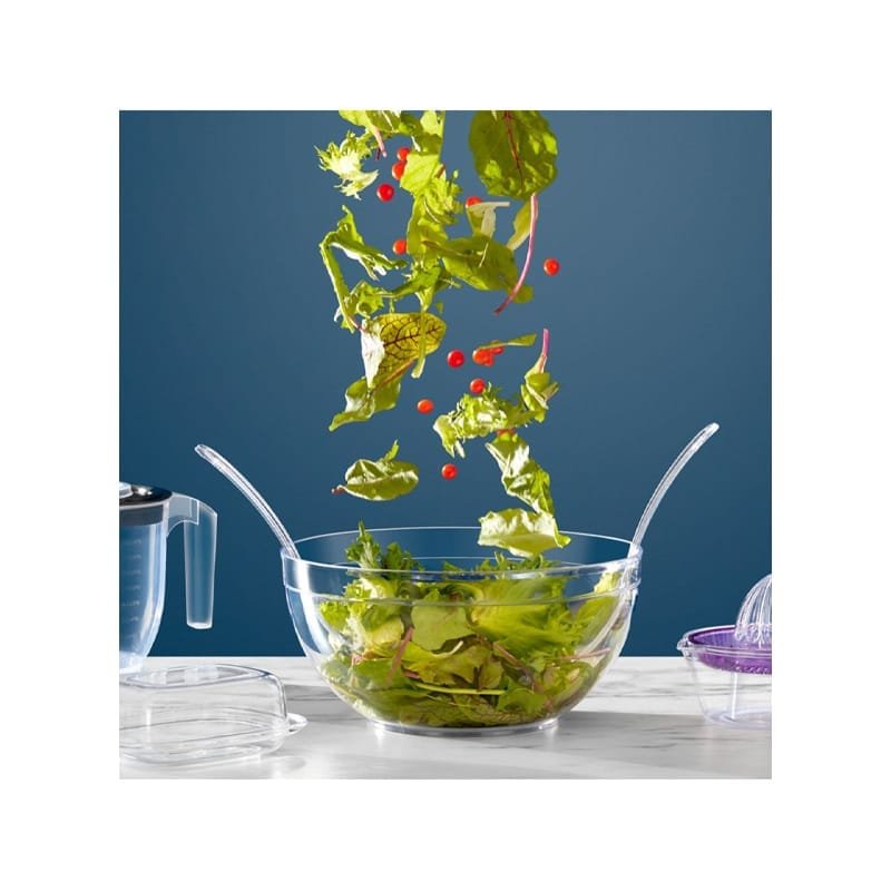 Round Salad Bowl with Cutlery