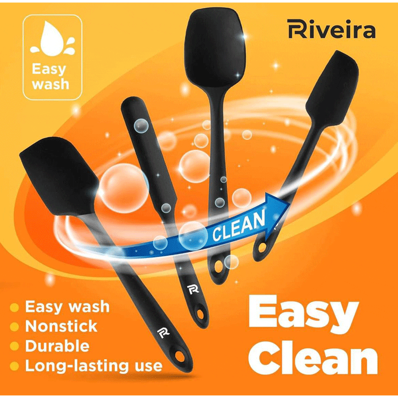 Premium 9-Piece Non-Stick Black Cooking Utensils Set.