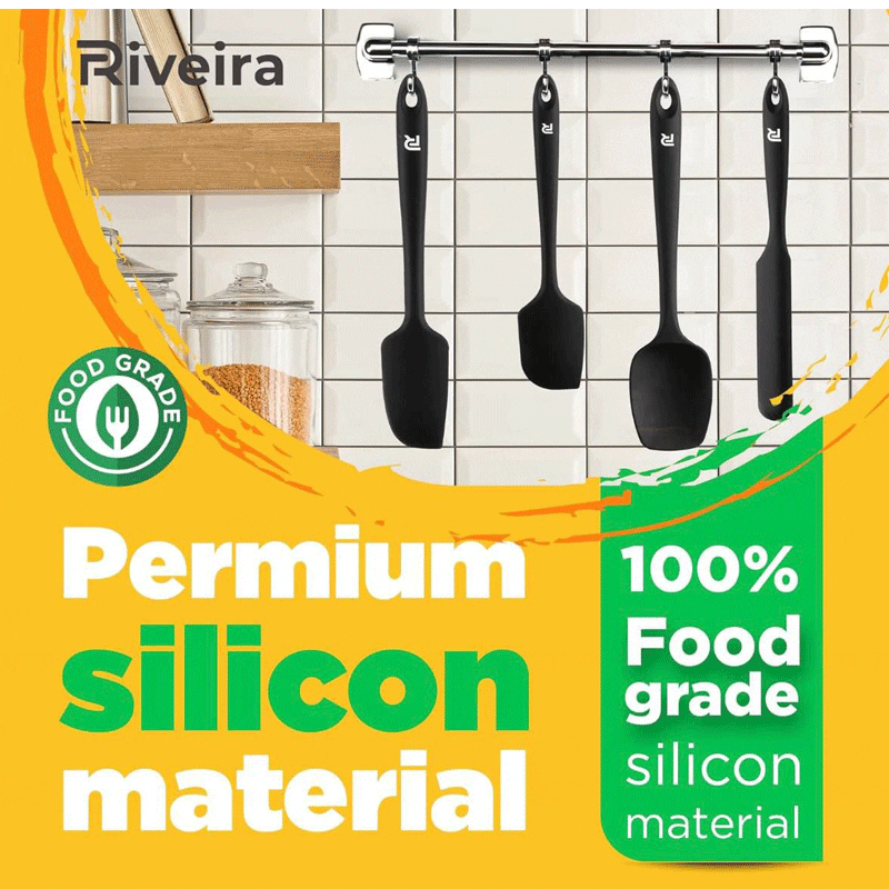 Premium 9-Piece Non-Stick Black Cooking Utensils Set.