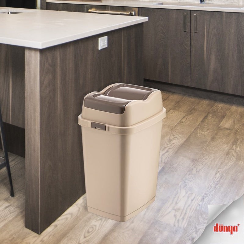 Flip-Top Swing Trash Can – A Stylish Touch for Your Office and Home.