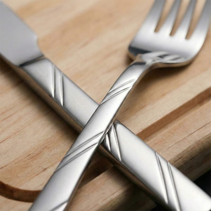 Elegant Stainless Steel Cutlery Set 30 Pcs: Spoon, Fork, and Knife