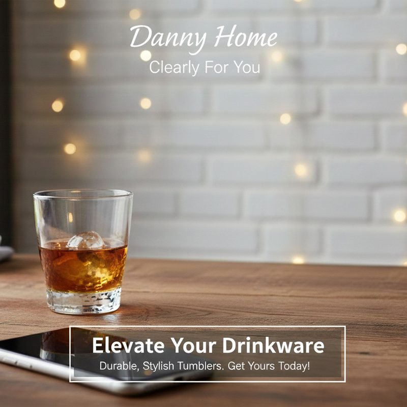 Danny Home 6-Piece 320ml Glass Tumbler Set.