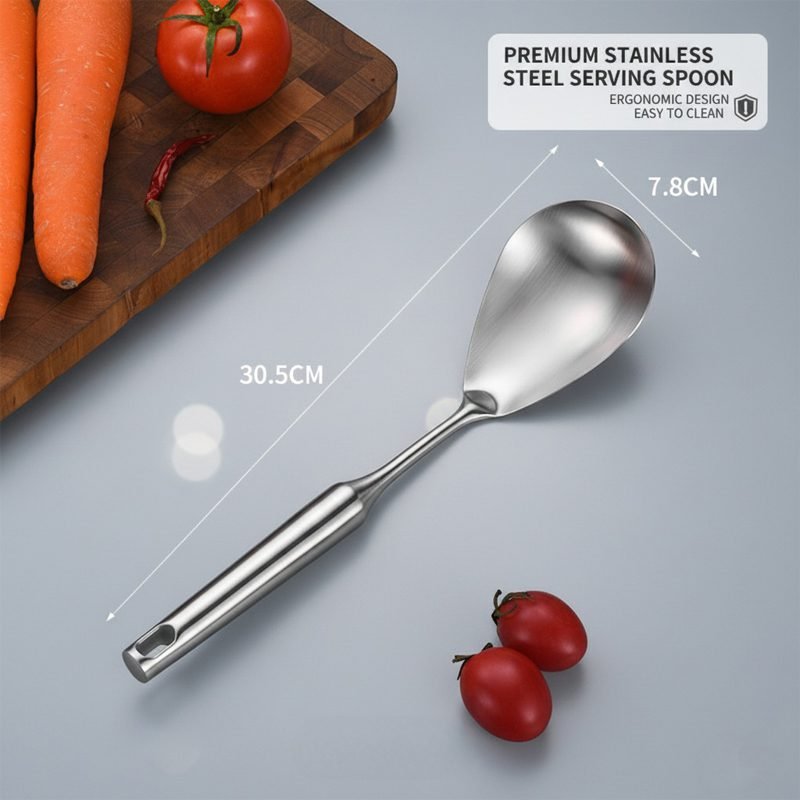 Elegant Stainless Steel Cooking Spoon.
