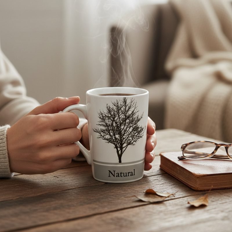 Winter Trees Porcelain Mug - 400ml.