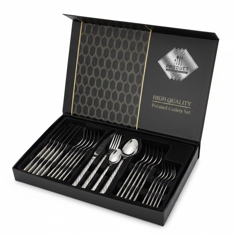 24-Piece 18/10 Stainless Steel Dinnerware Set