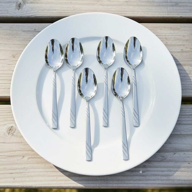 6-Piece  -18/10 Stainless Steel Spoon Set (Available in Two Sizes).