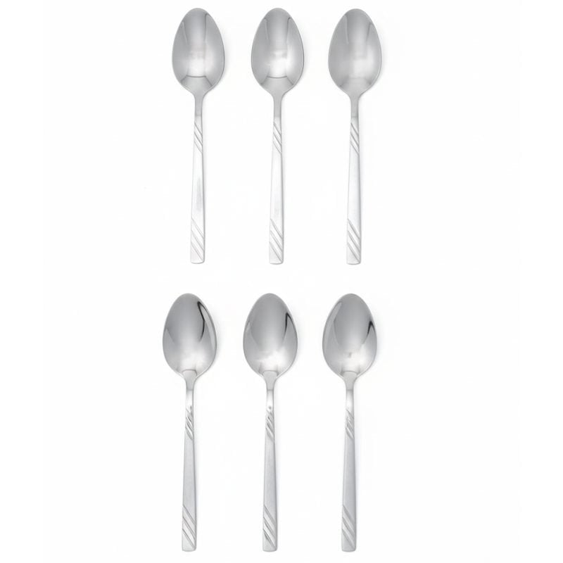 6-Piece  -18/10 Stainless Steel Spoon Set (Available in Two Sizes).