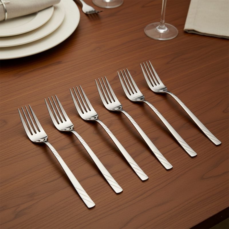 Luxury 6-Piece Stainless Steel Fork Set - 18/10 Stainless Steel (Available in Two Sizes)