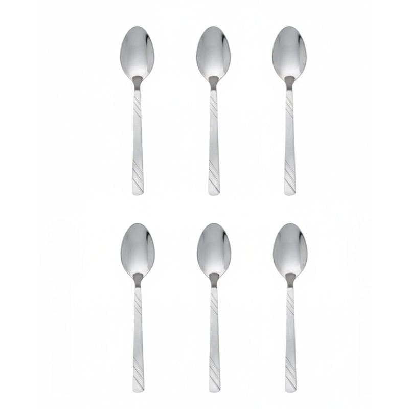 6-Piece  -18/10 Stainless Steel Spoon Set (Available in Two Sizes).