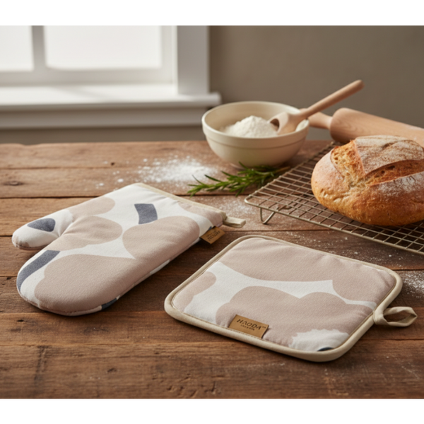 HAODA Oven Mitt and Handle Set – Superior Protection with a Modern Touch (2 Pieces)