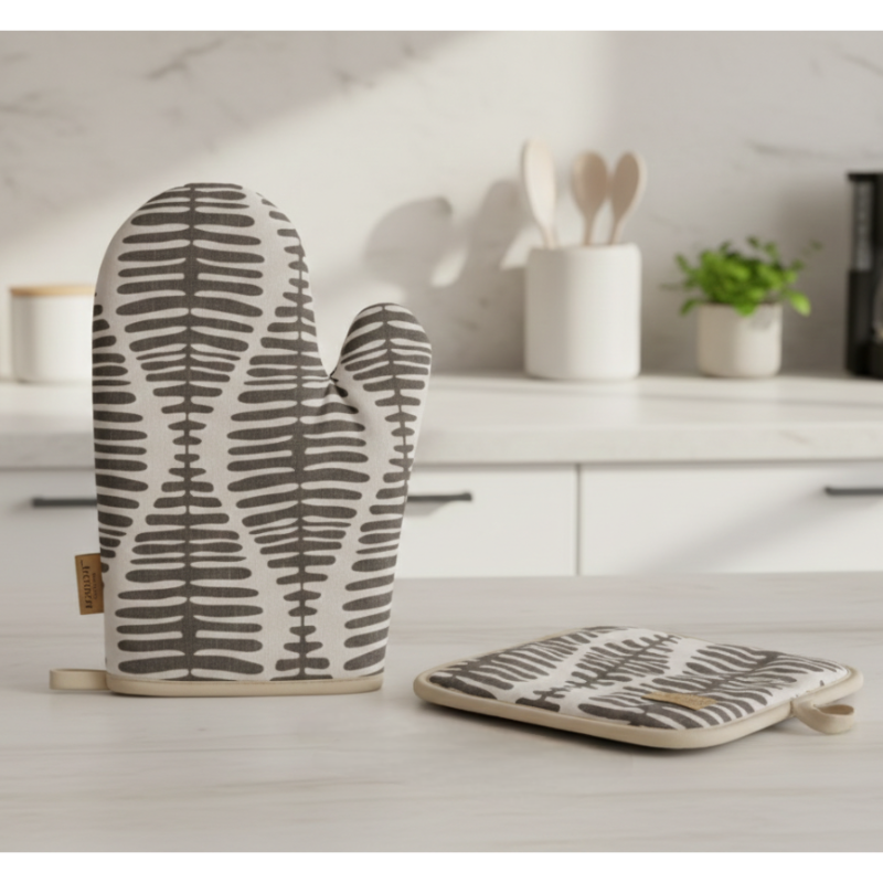 HAODA Oven Mitt and Handle Set – Superior Protection with a Modern Touch (2 Pieces)