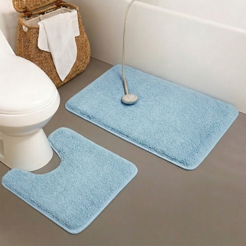 Plush x Rubber Mat 2 Pcs Set – Comfort and Elegance with Every Step.