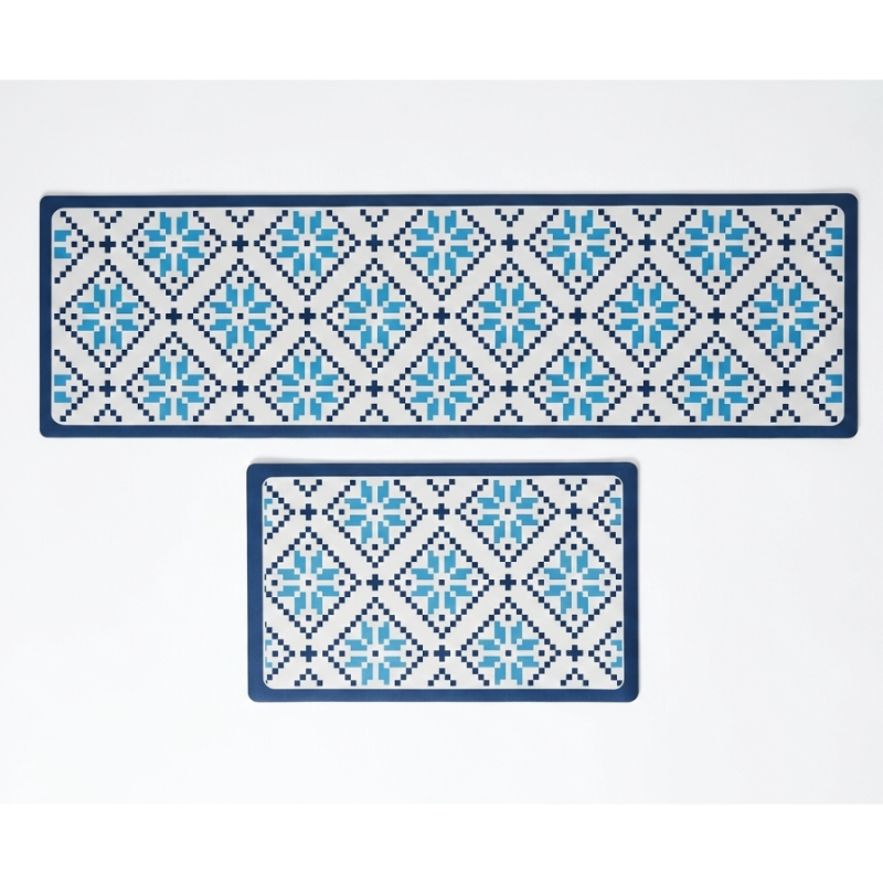 Non-Slip Kitchen Rubber Mat 2-piece Set (45*75 - 45*150)
