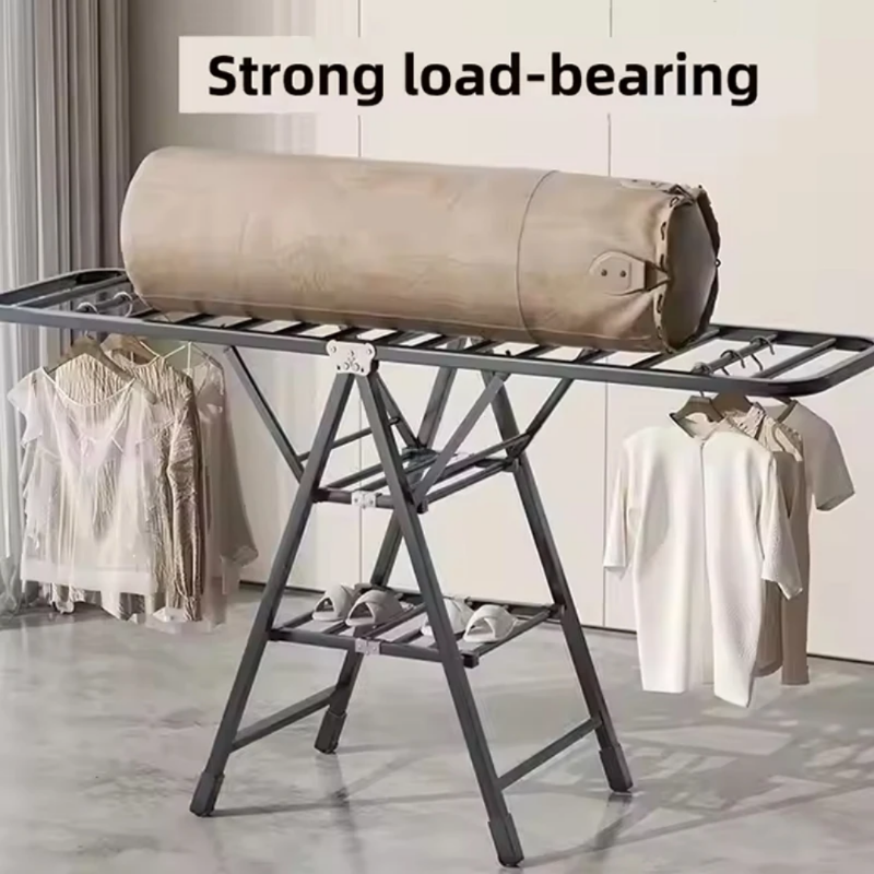 Advanced Metal Clothes Drying Rack (3 Tiers) - Foldable and Heavy-Duty.