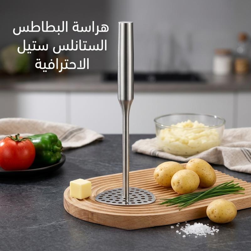 Professional Stainless Steel Potato Masher – Ultimate Ease and Perfect Results in Seconds.