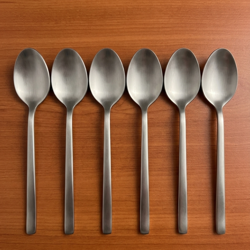 Elegant Stainless Steel Matte Silver Cutlery Set: A Modern Touch and Timeless Elegance.