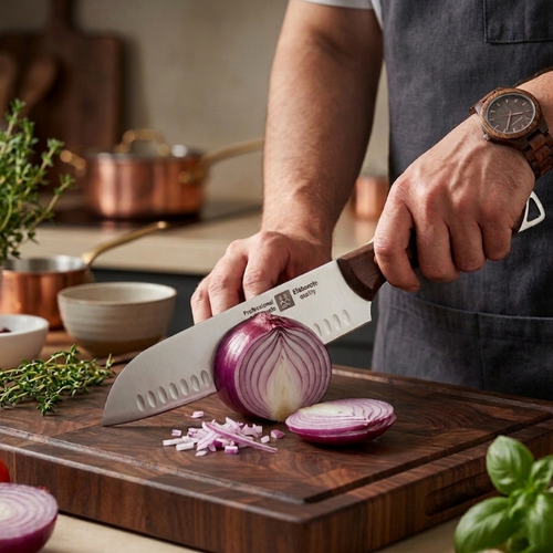 Chef knife for slicing meat vegetables and fruit