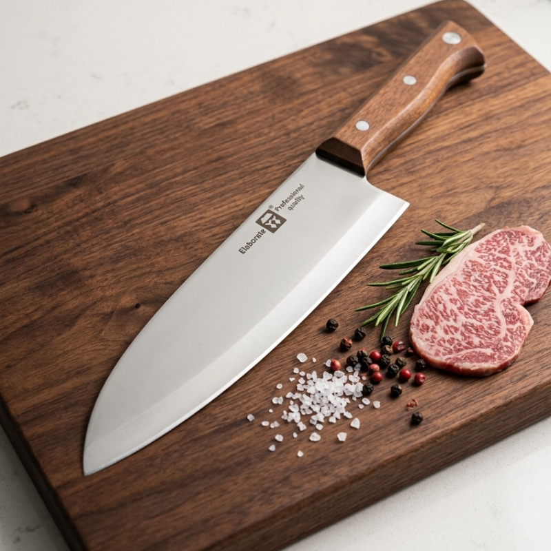 🔪 Professional 33cm Knife – One-Piece Steel Design (Full Tang) for Superior Meat Cutting and Tenderizing! 🔪
