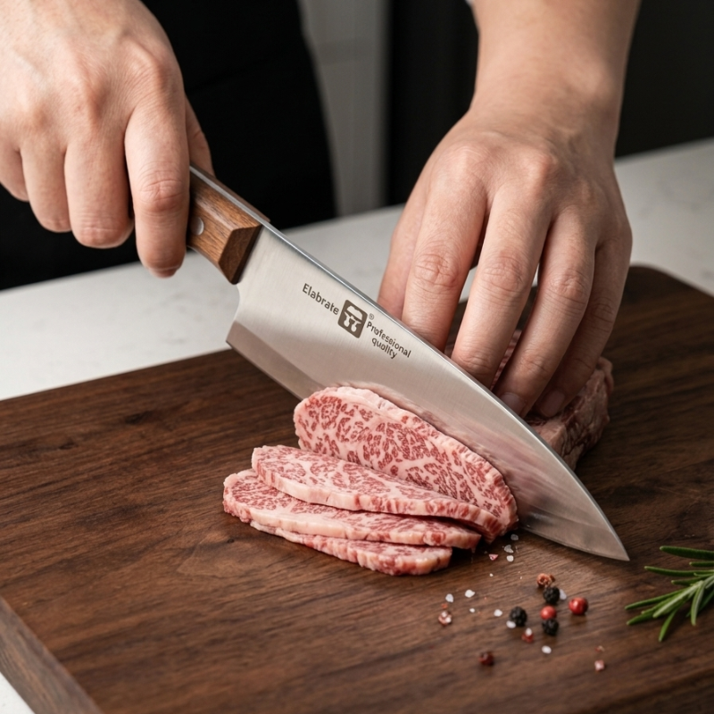 🔪 Professional 33cm Knife – One-Piece Steel Design (Full Tang) for Superior Meat Cutting and Tenderizing! 🔪
