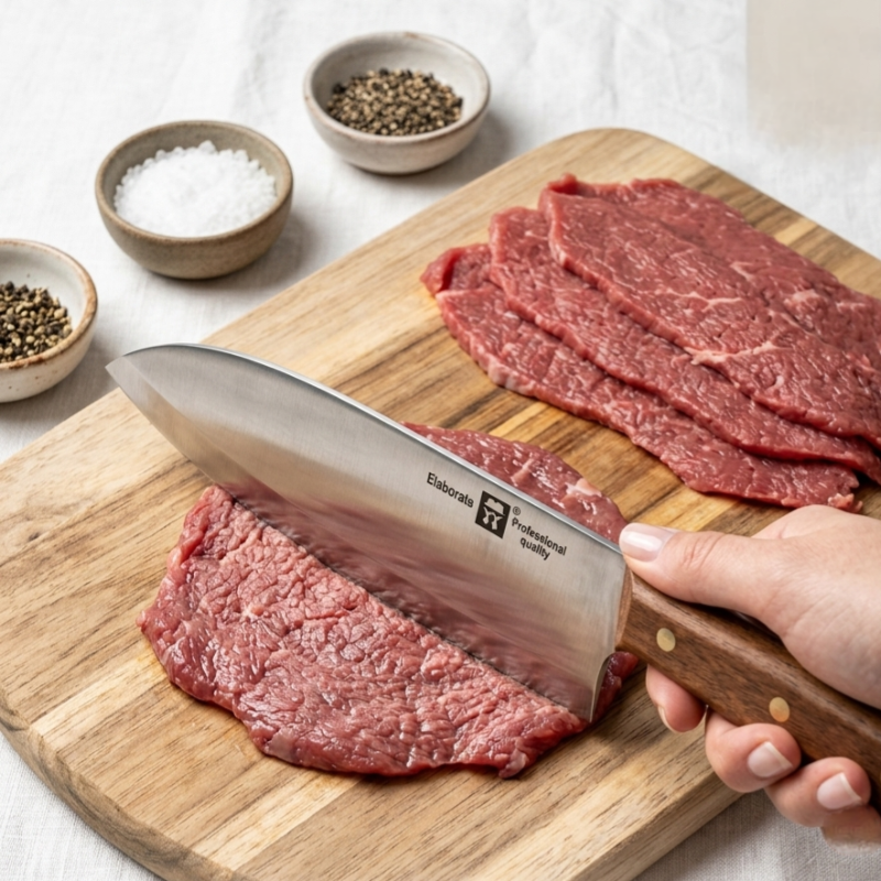🔪 Professional 33cm Knife – One-Piece Steel Design (Full Tang) for Superior Meat Cutting and Tenderizing! 🔪