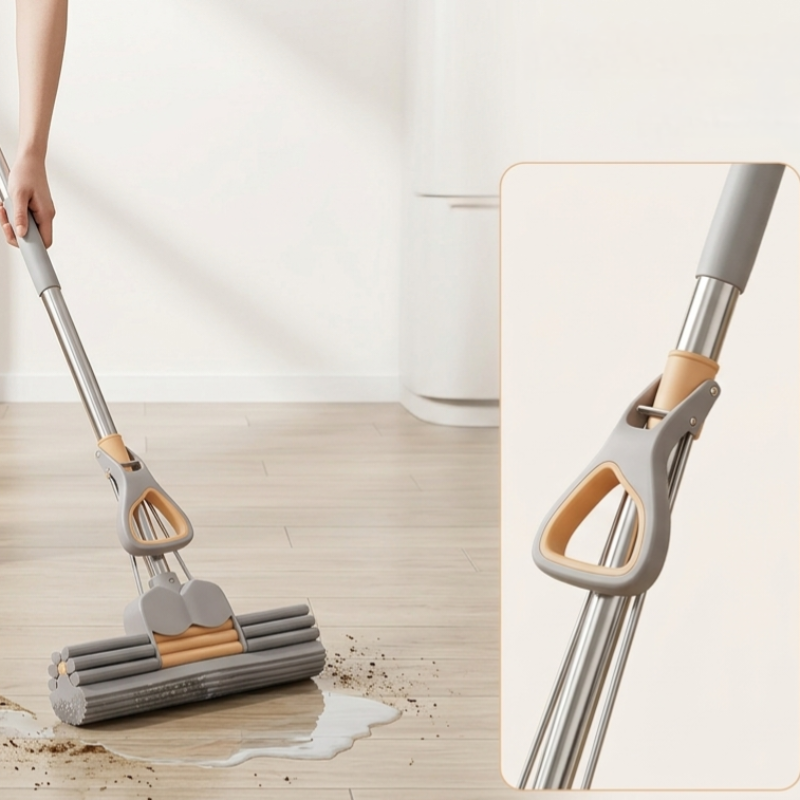 The Smart Sponge Mop (127 cm) with a 3-Roller Wringing System - The perfect solution for effortless, superior cleaning.