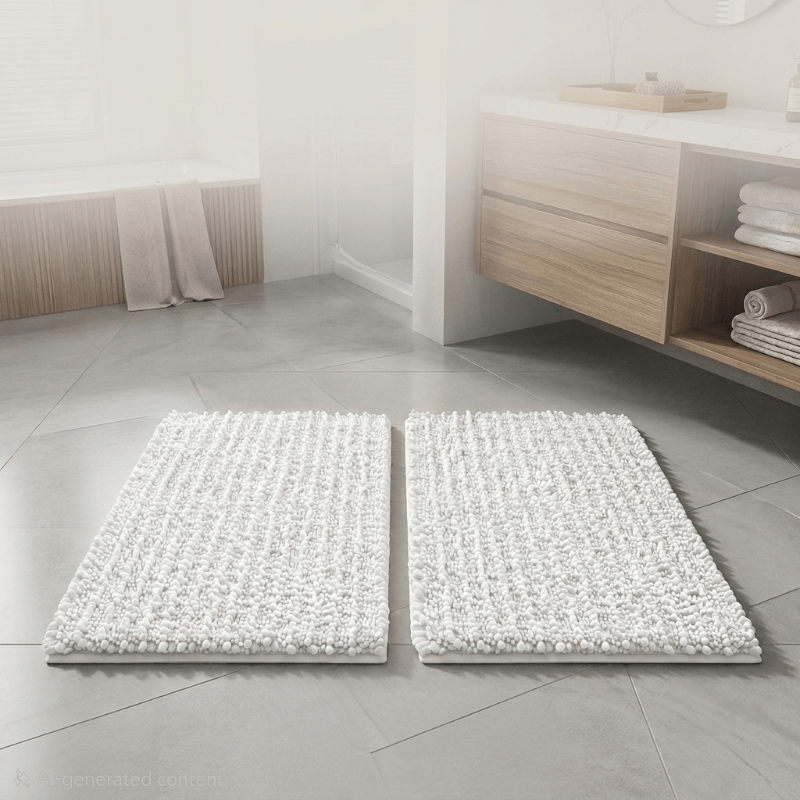 Luxury Bath Mat 50×80 cm – Soft Absorbent Non Slip Bathroom Rug