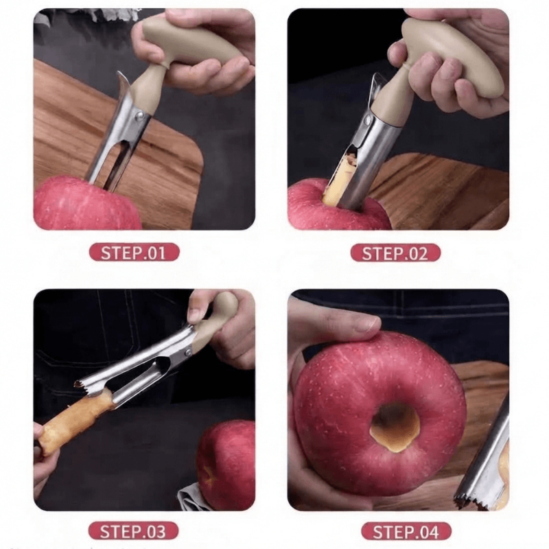 Professional fruit and apple corer with a comfortable handle