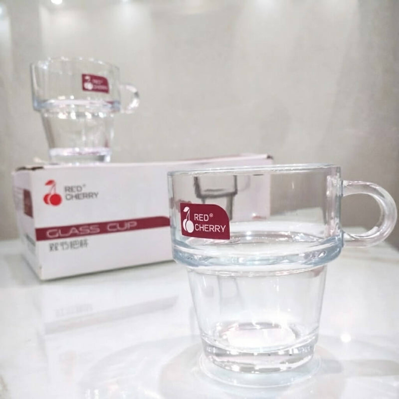 Modern design clear glass cup set (6 pieces - 200ml)