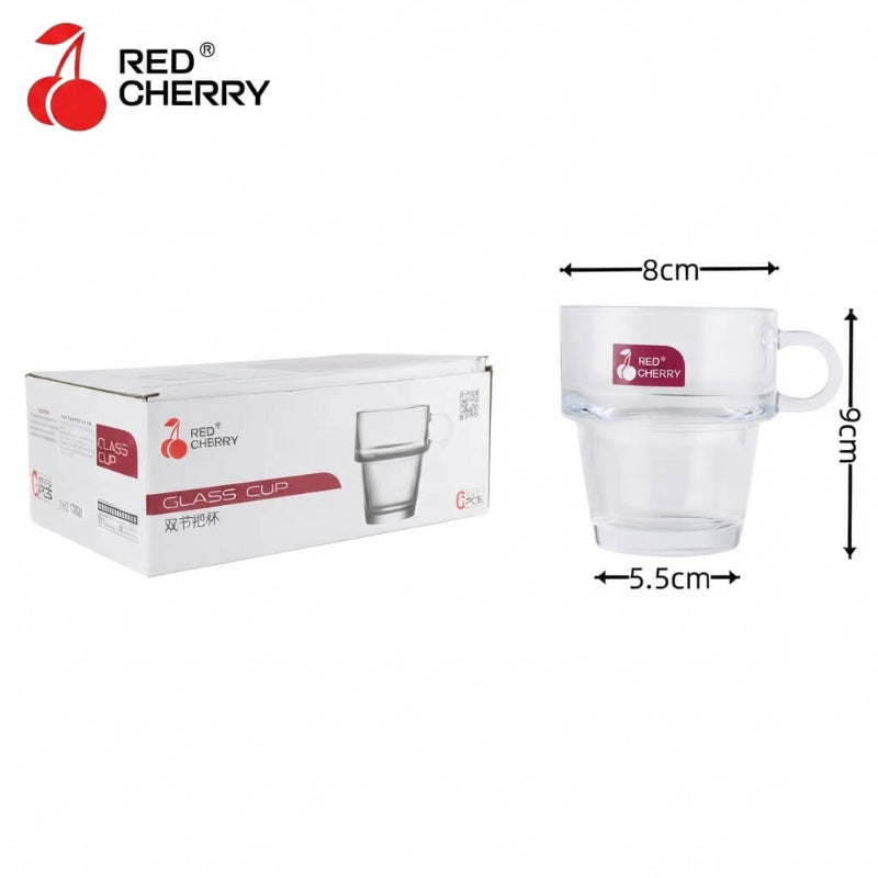 Modern design clear glass cup set (6 pieces - 200ml)