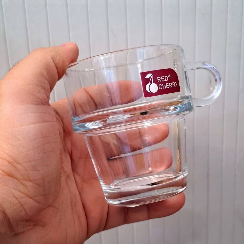 Modern design clear glass cup set (6 pieces - 200ml)