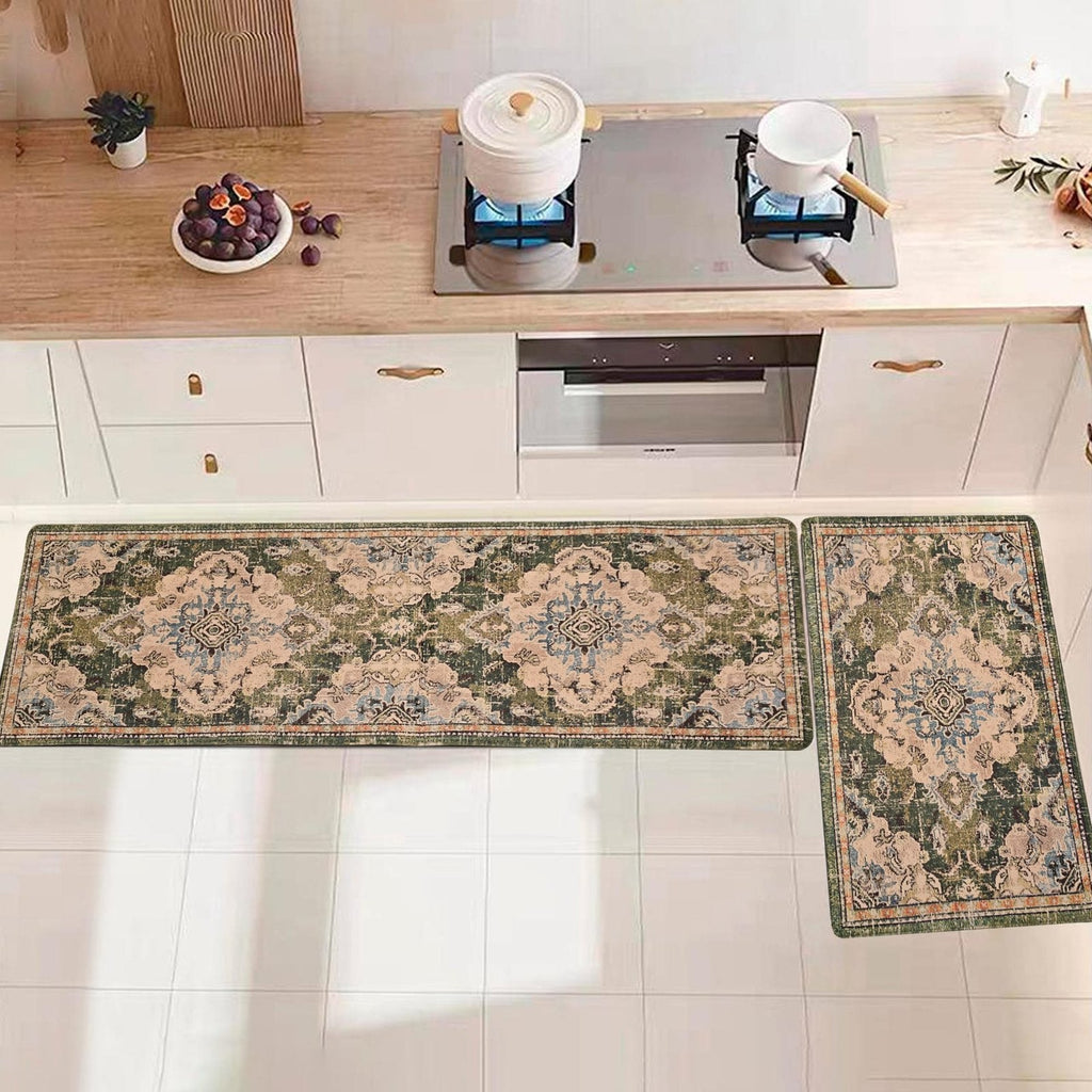 Non-Slip Kitchen PVC 2 Mats (44 * 150-44 * 75 cm).