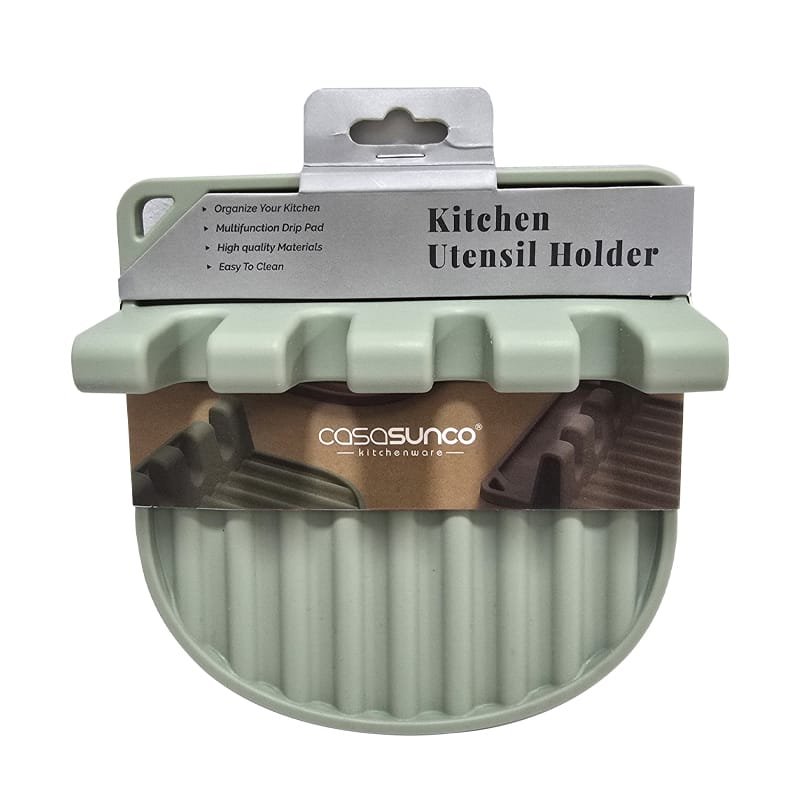 Heat-Resistant BPA-Free Silicone Utensil Rest.