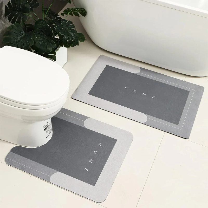 Non-Slip Bathroom Rubber Mat 2-piece Set (40 * 60-40 * 40).