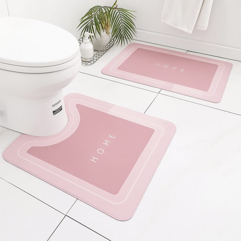 Non-Slip Bathroom Rubber Mat 2-piece Set (40 * 60-40 * 40).