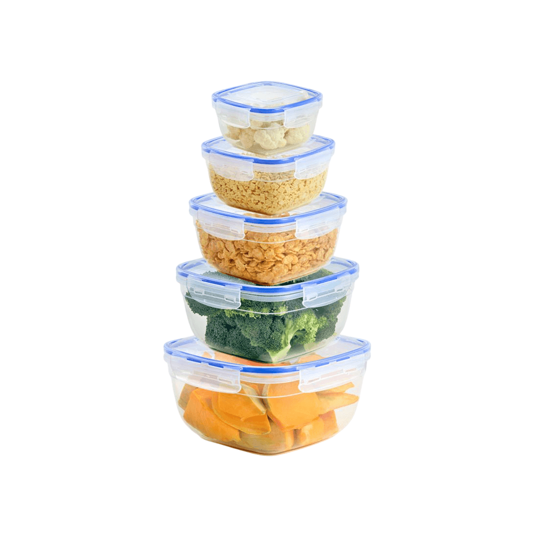 Squared 5-Piece Plastic Cans Set