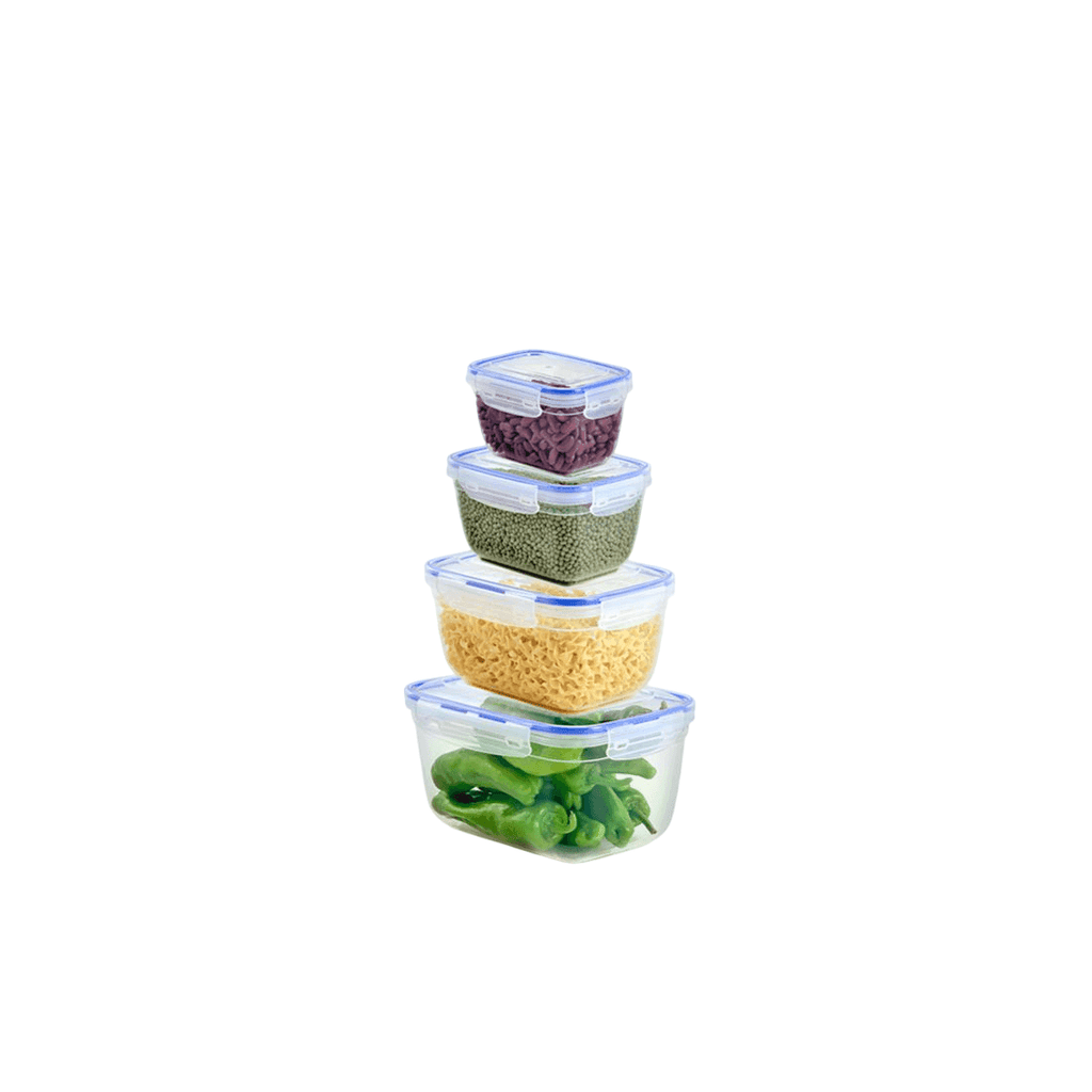 Rectangular 4-Piece Plastic Cans Set
