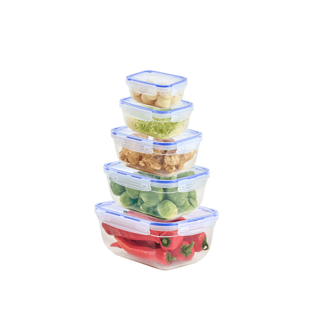 Rectangular 5-Piece Plastic Cans Set