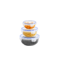 Circular 3-Piece Plastic Cans Set