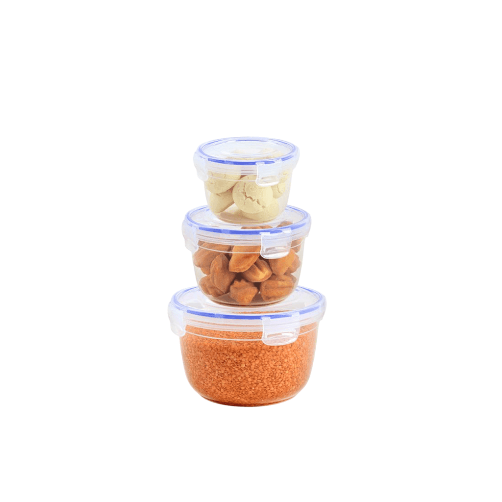 Circular 3-Piece Plastic Cans Set