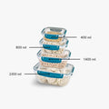 Rectangular 4-Piece Plastic Cans Set