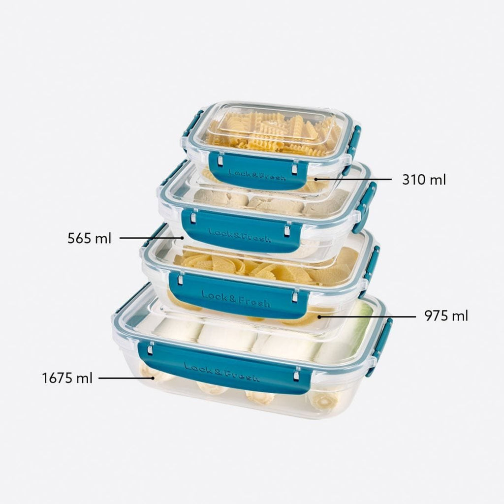 Rectangular 4-Piece Plastic Cans Set