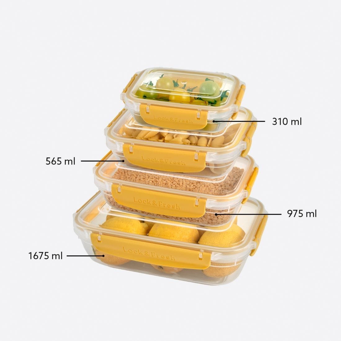 Rectangular 4-Piece Plastic Cans Set