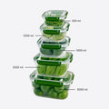 Rectangular 5-Piece Plastic Cans set