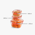 Squared 3-Piece Plastic Cans Set