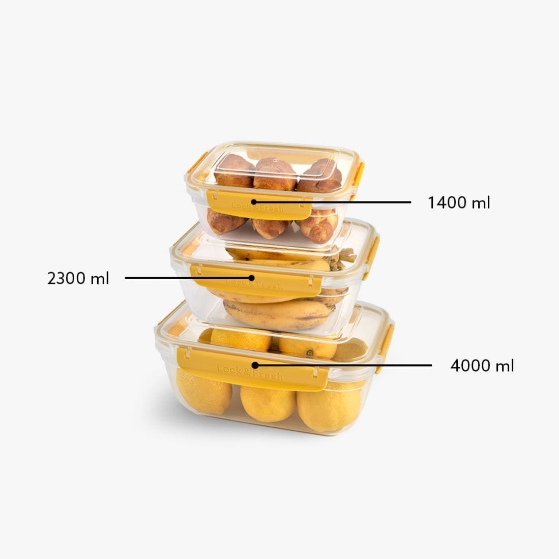 Rectangular 3-Piece Plastic Cans Set